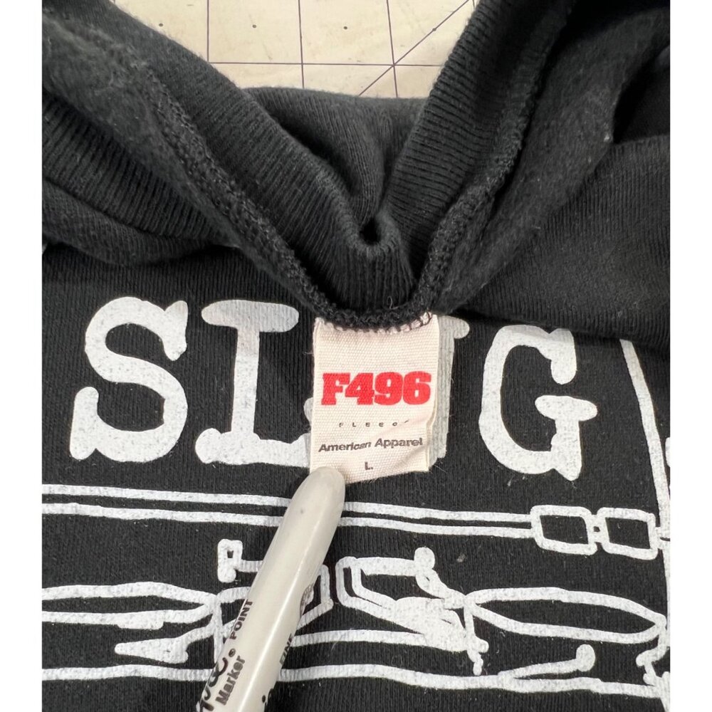 Slug Magazine SLC Utah Black Sweatshirt Typewriter Graphic Am. Apparel Men's L - Picture 4 of 9